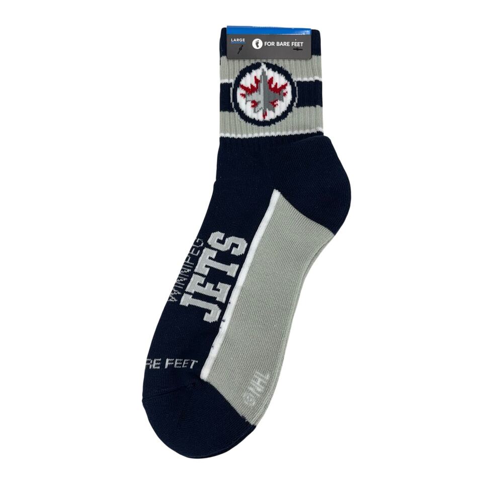 Winnipeg Jets NHL For Bare Feet Lil' Deuce Crew Socks - Men's Size 10-13 - NWT